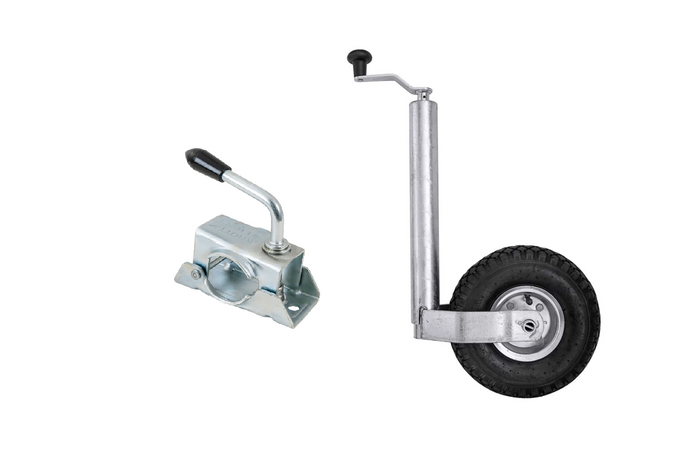 Koło podporowe z klemą obejmą KNOTT TK48+LB48 150kg 48mm 500-720mm