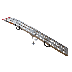 Najazd składany UNITRAILER ALR003 rampa najazdowa aluminiowa do przyczepy lawety 221cm 340kg z pasem i podpórką