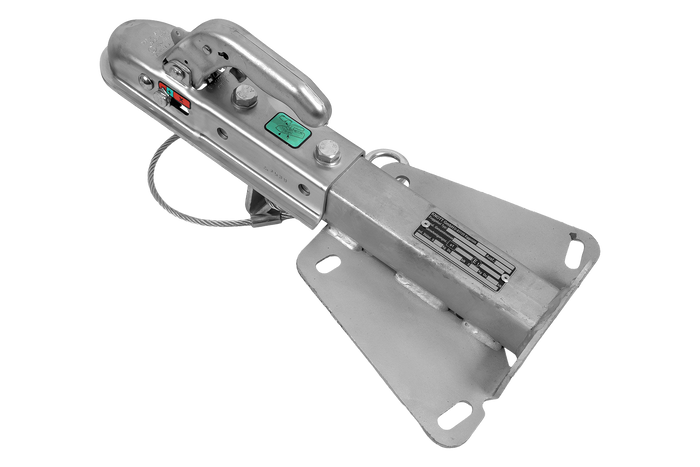 Zaczep kulowy KNOTT KQ14-A+KZE7,5 do przyczepy 750kg z dyszlem typu V