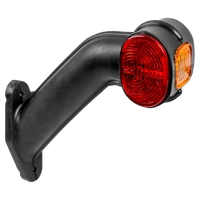 Lampa obrysowa ASPÖCK SUPERPOINT II prawa na gumowym wysięgniku z bocznym przewodem