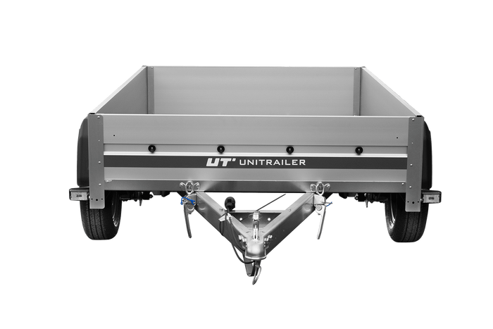 Przyczepka na resorach z burtami aluminiowymi 200x125 Unitrailer Garden 201/R KIPP ALU