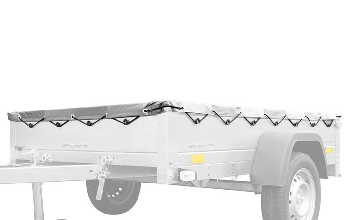 Pokrowiec płaski UNITRAILER plandeka do przyczepy 200x125cm GARDEN TRAILER 201 KIPP