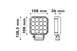 Lampa robocza LED reflektor LAYTZ LY7107 64xLED 6400lm kwadratowa