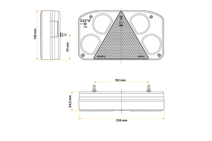 Lampa tylna HORPOL LZD844 LED 6 funkcji prawa