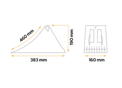 Klin pod koła LOKHEN G46 h: 190mm 