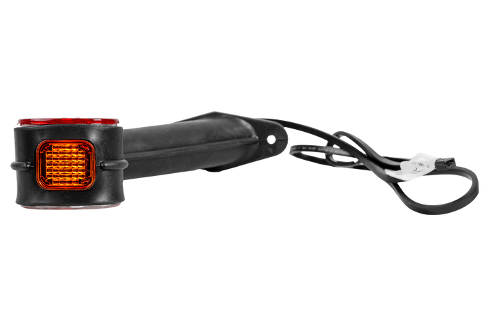Lampa obrysowa ASPÖCK SUPERPOINT II lewa na gumowym wysięgniku z bocznym przewodem
