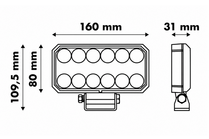Lampa robocza LED reflektor LAYTZ LY7304 66xLED 5800lm prostokątna