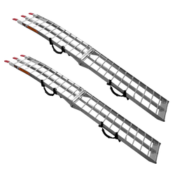 Najazdy składane UNITRAILER ALR002 rampy najazdowe aluminiowe do przyczepy lawety 221cm 680kg z pasem komplet 2szt
