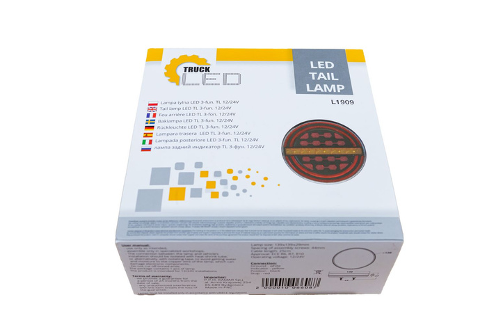 Lampa tylna TruckLED L1909 LED 3 funkcje uniwersalna