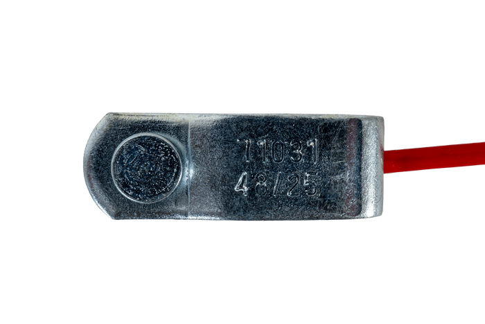 Linka zrywu awaryjna zabezpieczająca KNOTT zrywka z karabińczykiem 1200mm