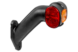 Lampy obrysowe ASPÖCK SUPERPOINT II lewa+prawa na gumowym wysięgniku z bocznym przewodem