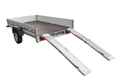 Najazdy składane UNITRAILER ALR004B rampy najazdowe stalowe do przyczepy lawety 190cm 400kg komplet 2szt